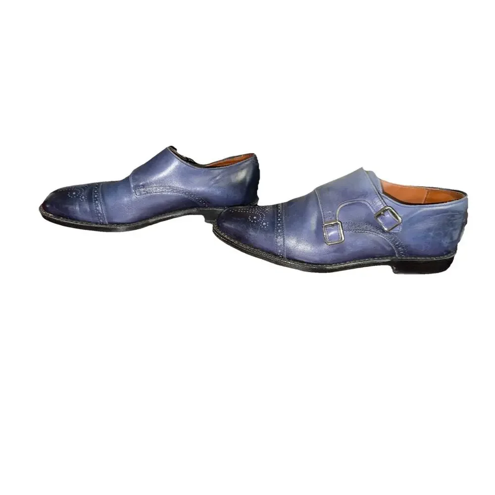 Allen Edmonds St John Navy Double Buckle Men’s 9.5 M